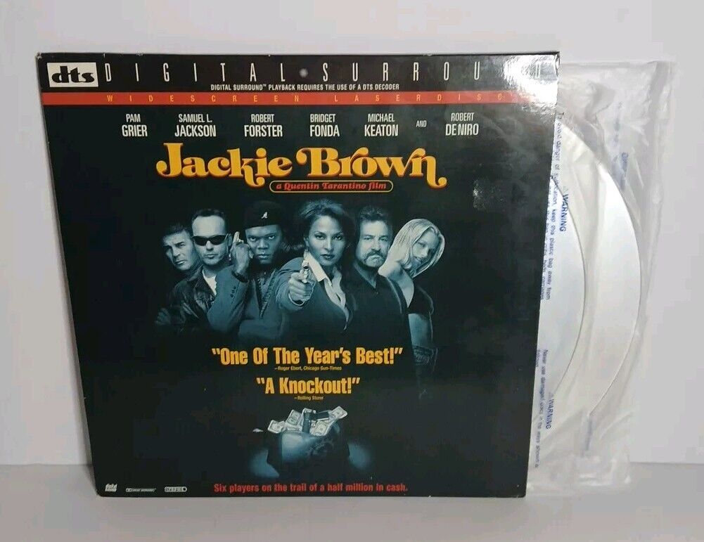 Jackie Brown DTS Widescreen Laser Disc VG+ Condition Sleeve NM Disc Tarantino