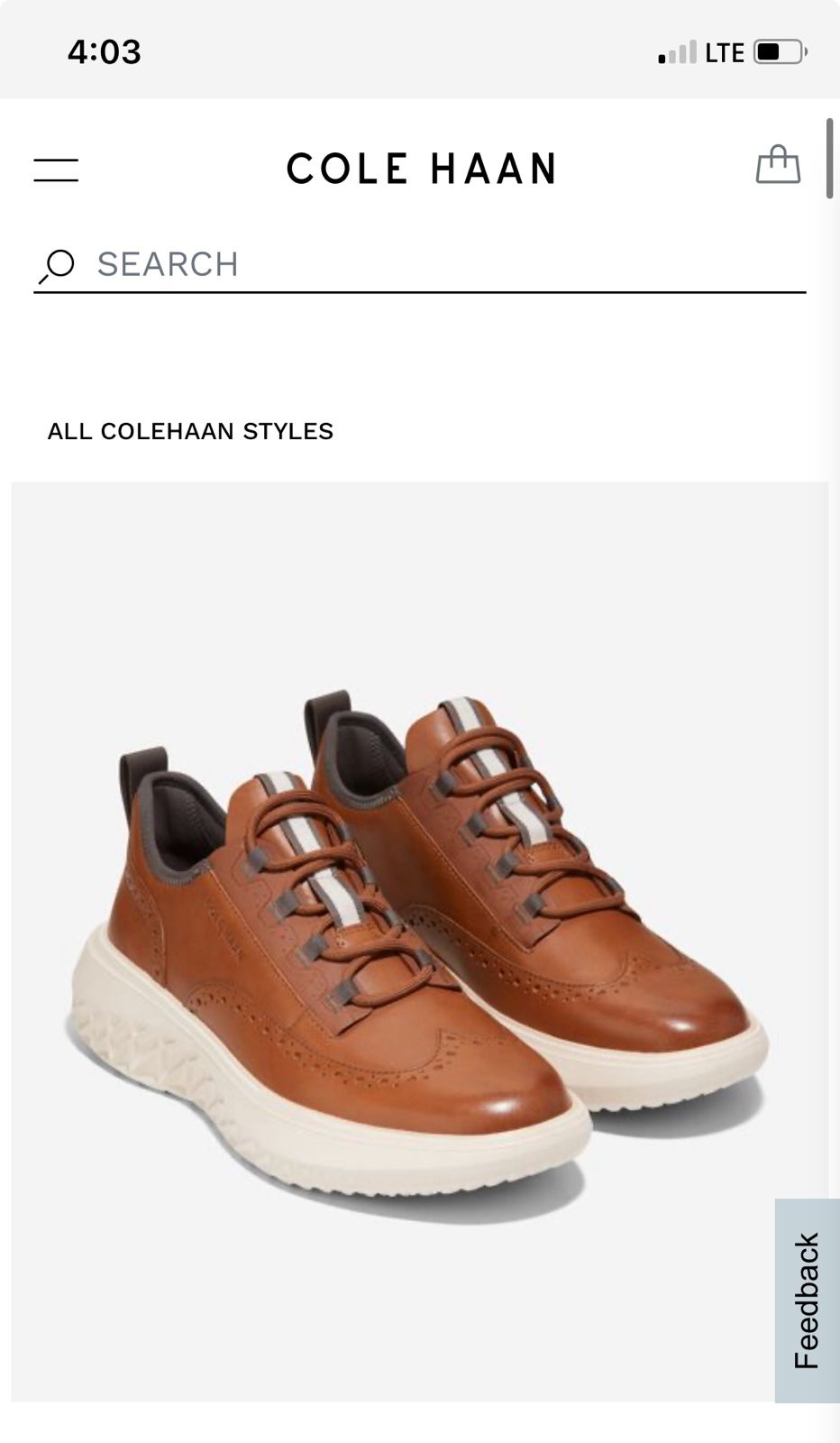 Men's ZERØGRAND WFA Sneaker Oxfords size 9.5