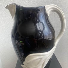 Vintage hand made hand painted Ceramic pitcher