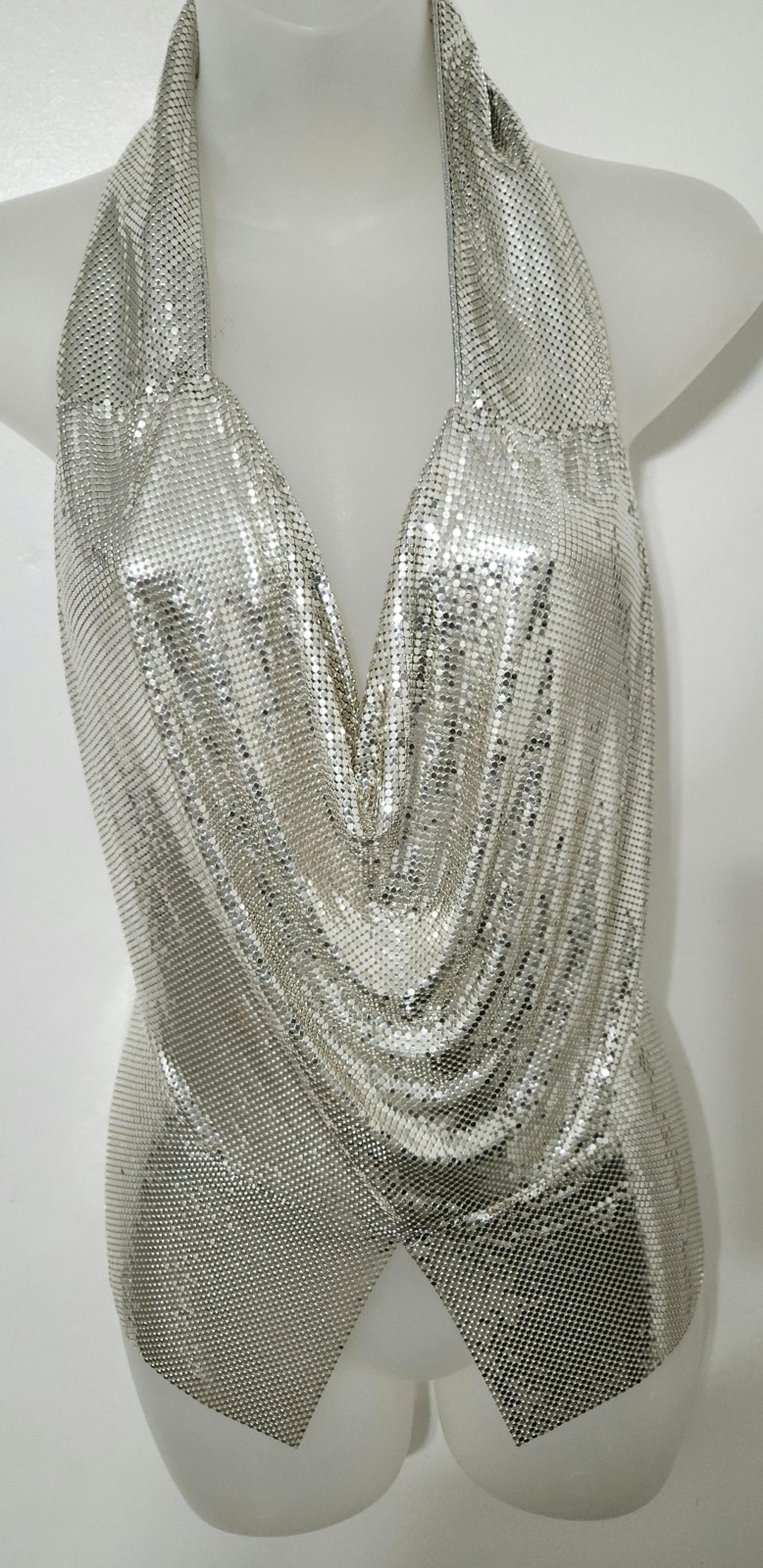 Vintage Liquid Metal Mesh Halter - Whiting & Davis