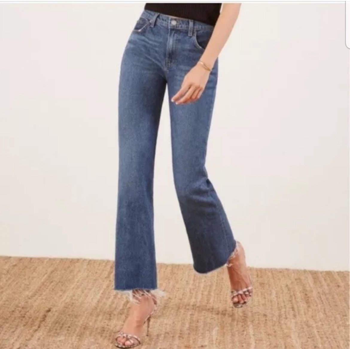 Reformation Cropped Flood Kasai jeans