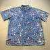 Vintage Reyn Spooner Hawaiian Shirt Adult XL Blue Sailboat Nautical Boating