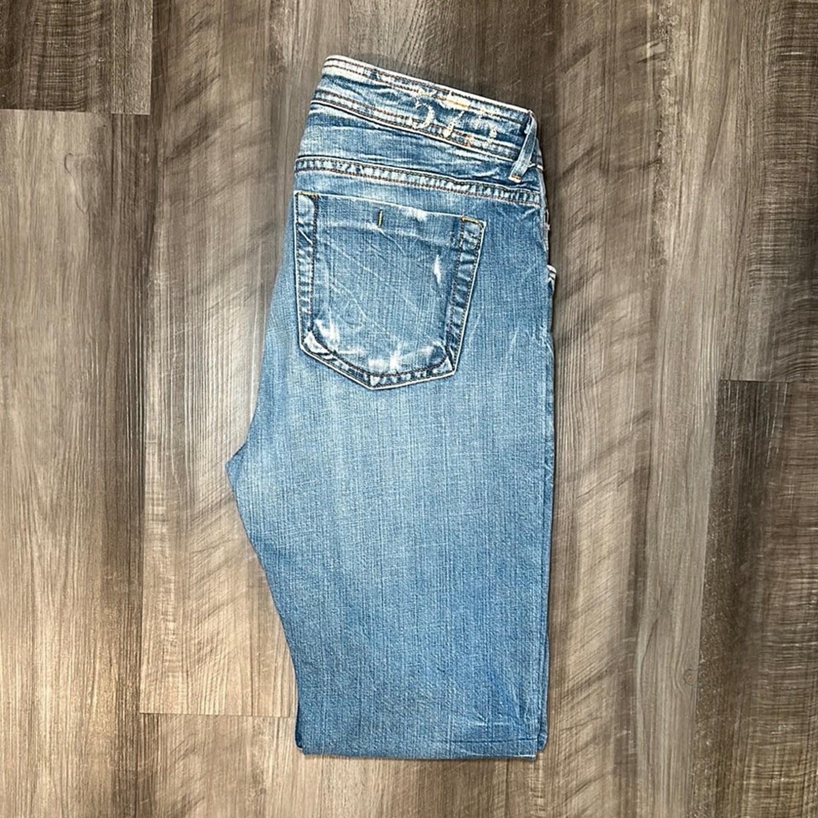 575 Vintage Washed Penny Button Boot Cut Jeans - 38
