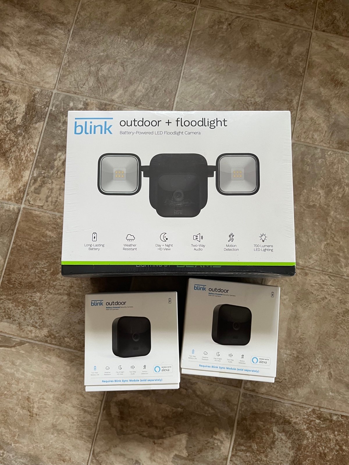NIB Blink outdoor camera w/ floodlight set