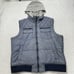 Bar III Women's XXL Full Zip Hooded Vest Sleeveless Jacket Quilted Navy Blue
