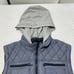 Bar III Women's XXL Full Zip Hooded Vest Sleeveless Jacket Quilted Navy Blue
