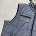 Bar III Women's XXL Full Zip Hooded Vest Sleeveless Jacket Quilted Navy Blue