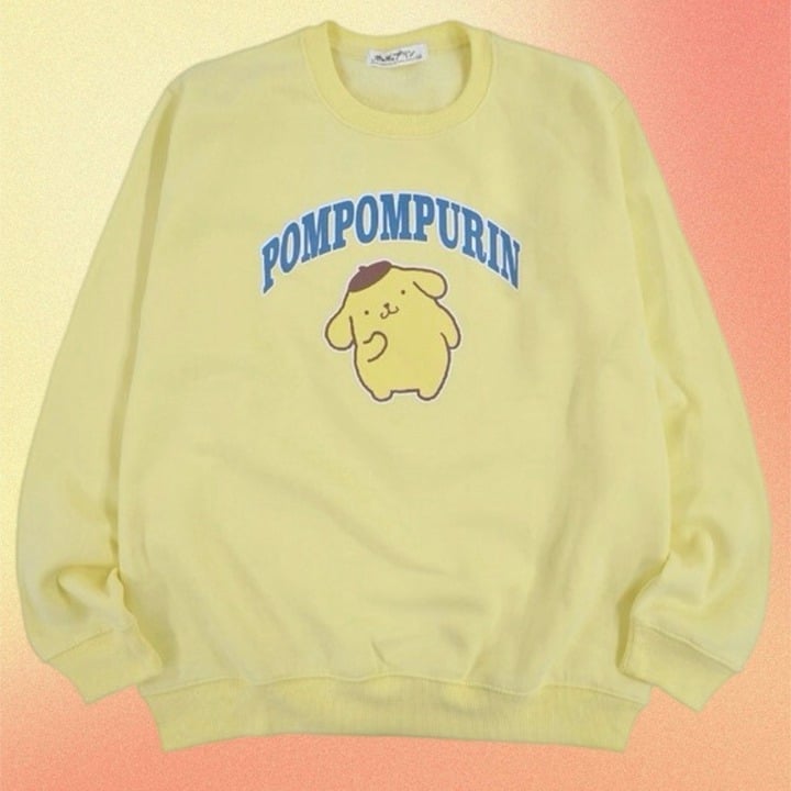 NEW - Sanrio Pompompurin Logo Pullover