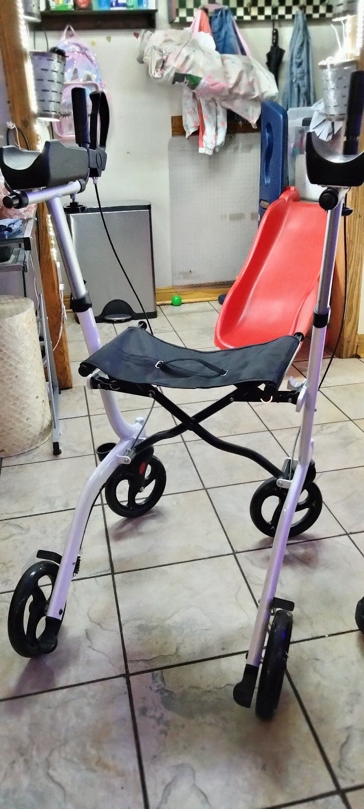 Upright Walker Stand Up Folding Rollator Walker