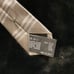 New Versace Silk Logo Cravatta Silver Gray Horizontal Stripe Tie
