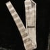 New Versace Silk Logo Cravatta Silver Gray Horizontal Stripe Tie