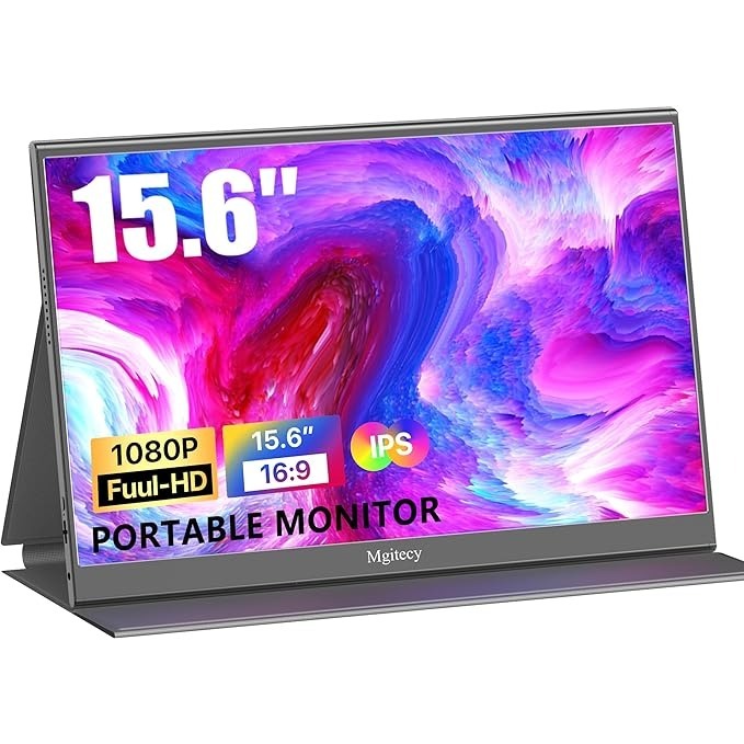 Mgitecy 15.6 1080P USB C HDMI Travel Portable Monitor