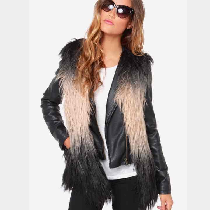 Blank ombré fur vest