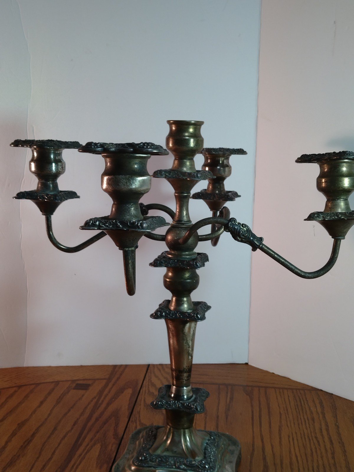 Rodgers & Son 19th century silver five light candelabra