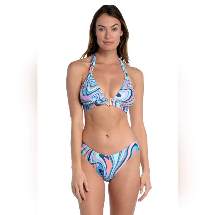 La Blanca Crystal Cove Shirred Strap Top & Bikini Bottom 14