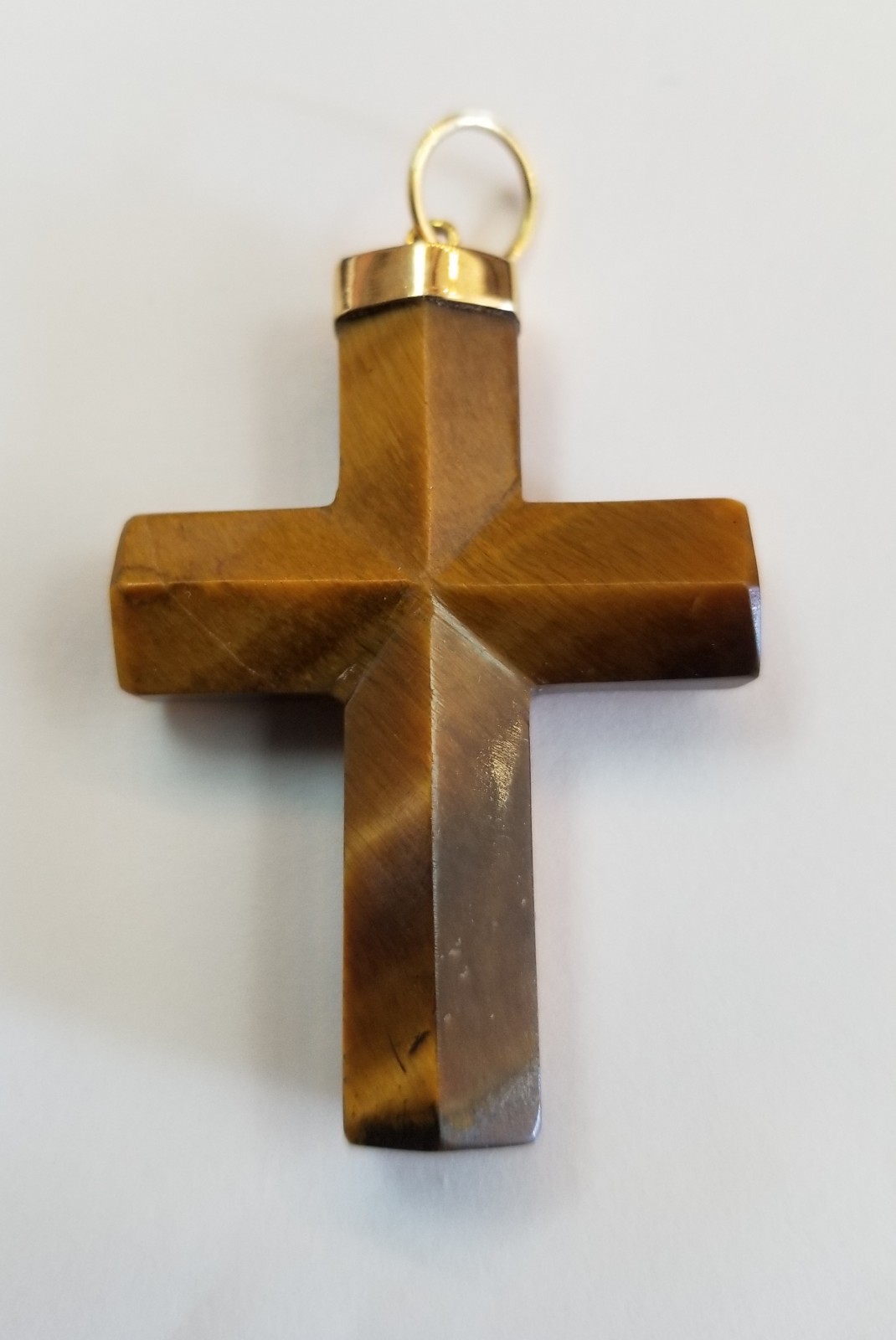 Tigers eye cross