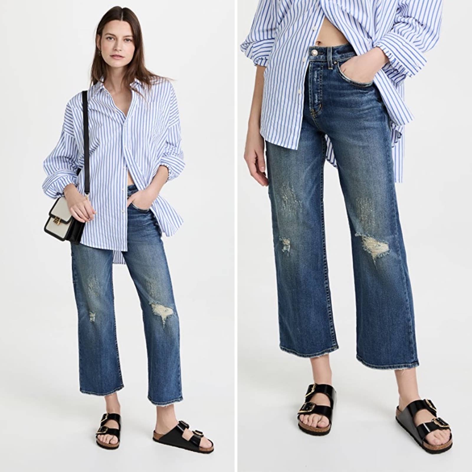 Nili Lotan Violette High Rise Flared Jeans In Classic Wash Size 26