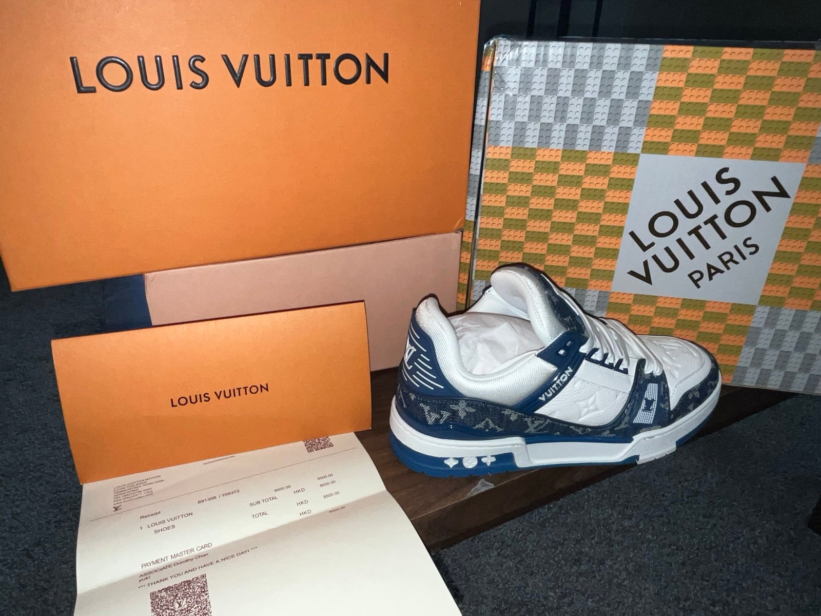 Louis Vuitton Monogram Denim White Blue