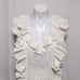 BCBGMAXAZRIA Eyelet Details Sleeveless Dropped Waist Ruffled Dress Size 10