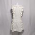 BCBGMAXAZRIA Eyelet Details Sleeveless Dropped Waist Ruffled Dress Size 10