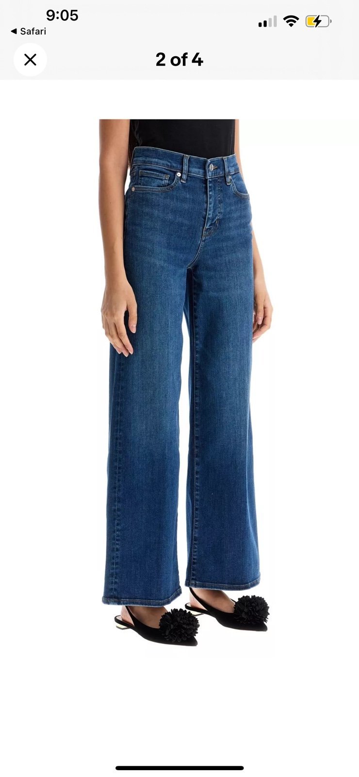 NWOT Le Slim Palazzo' cropped jeans FRAME 28 JEANS LSP630 SKYW BLUE