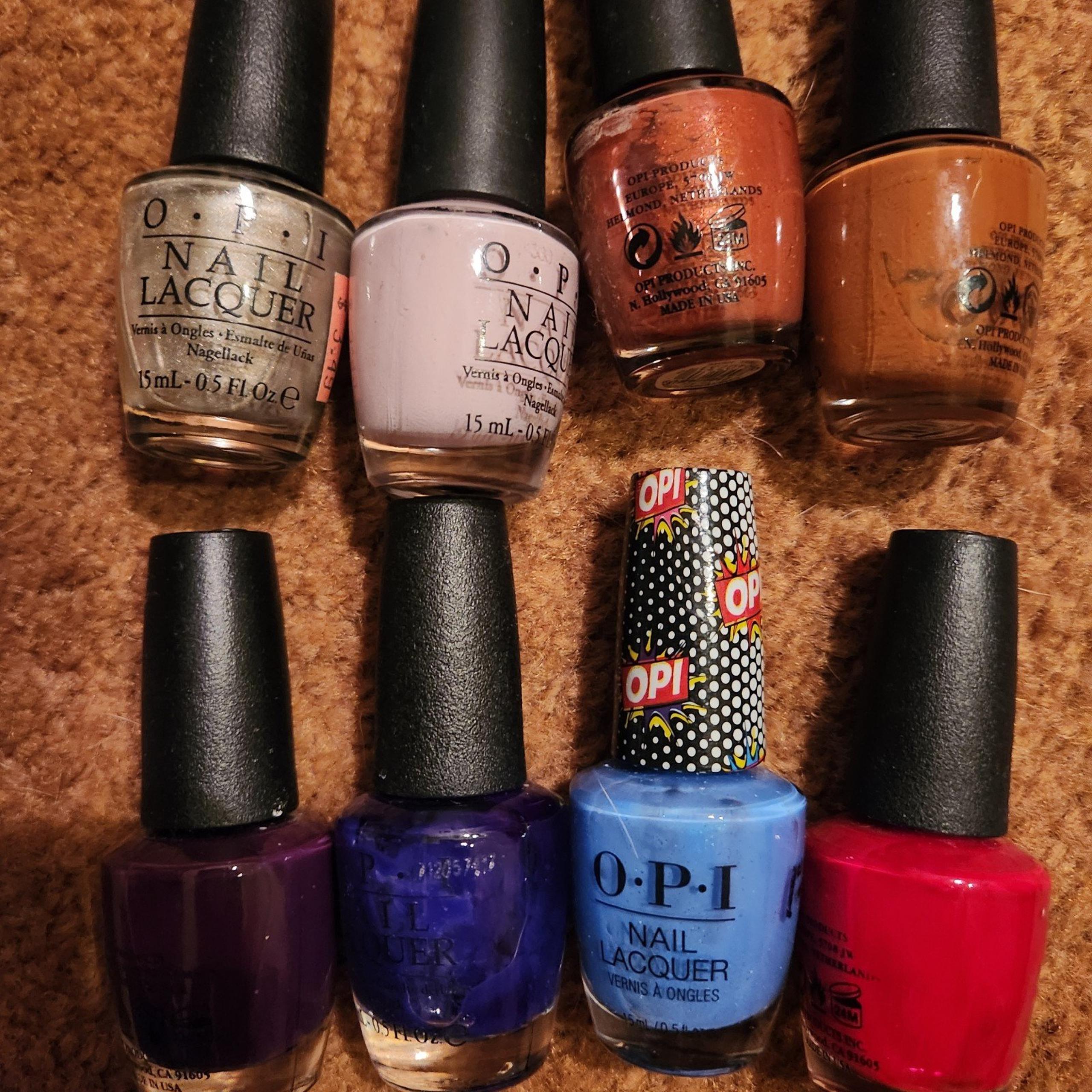 NAIL polish 8 OPI COLORS