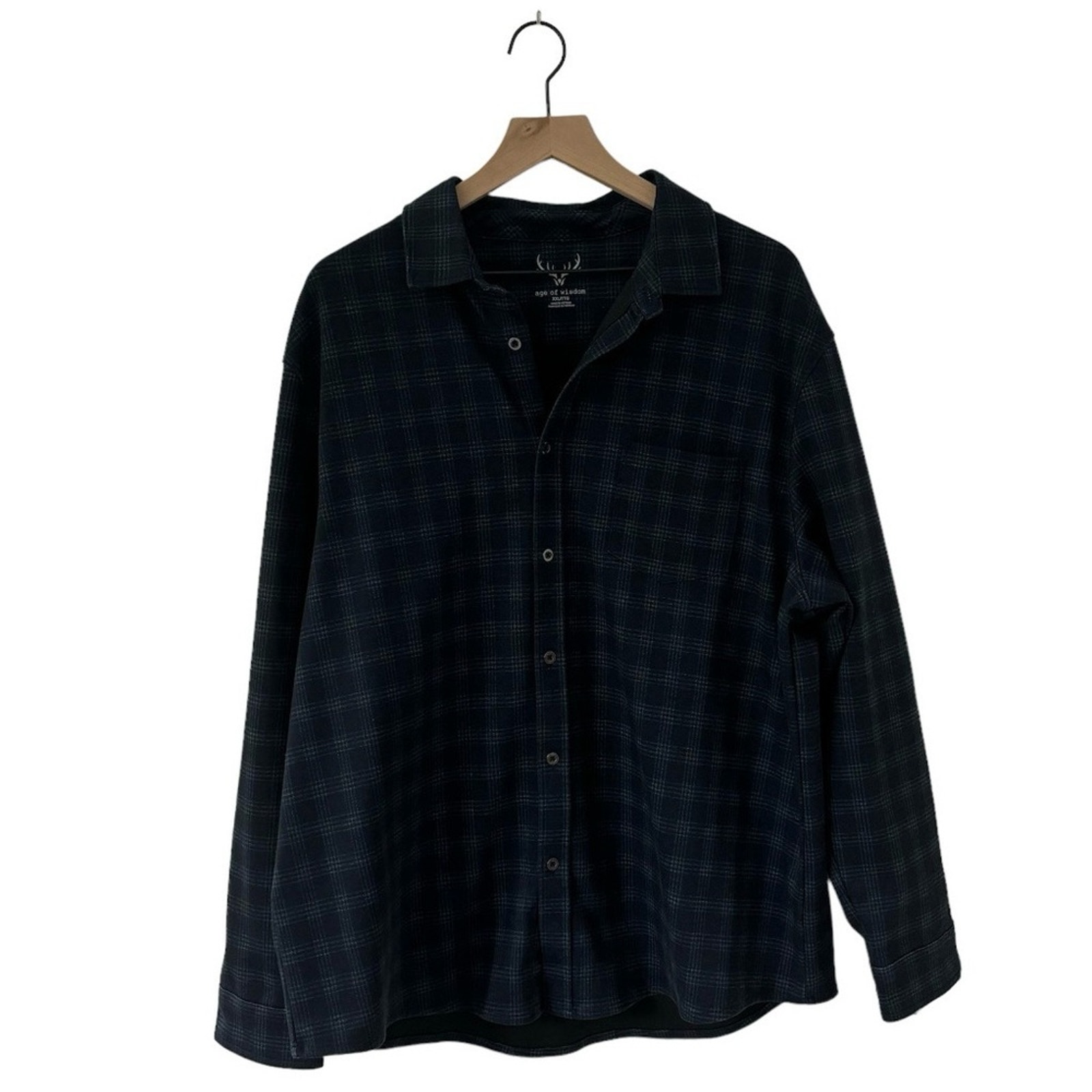 age of wisdom Plaid Button Front Flannel Jacket