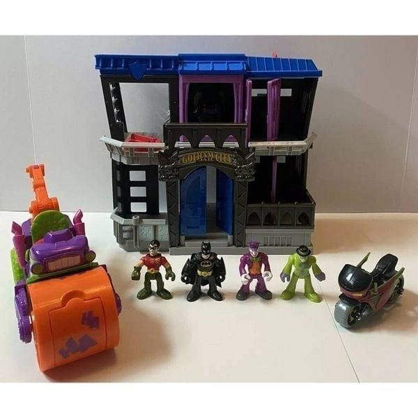 Fisher-Price Imaginext DC Comics Gotham Jail Play set & Robin Bike & Villains