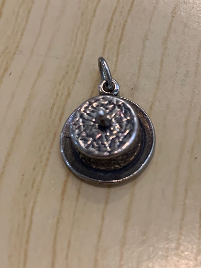 Cake 1 Candle Sterling Silver Jewelry Charm