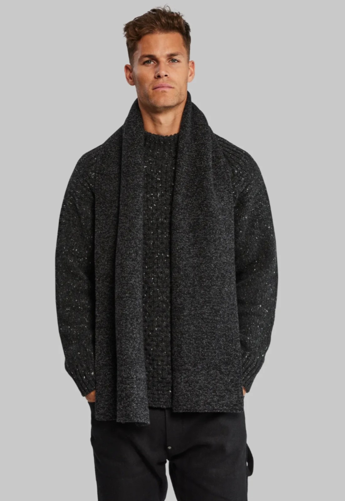 NWT SOLD OUT Vollebak Nomad Scarf Wool Cashmere Black Edition Made in Italy