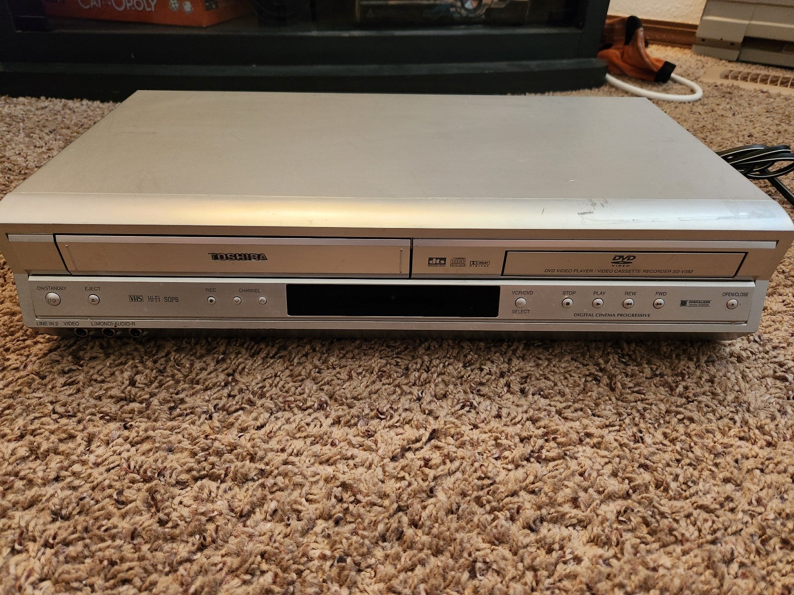 Toshiba DVD VCR Combo Player VHS Recorder SD-V392SUA Tested WORKS No Remote