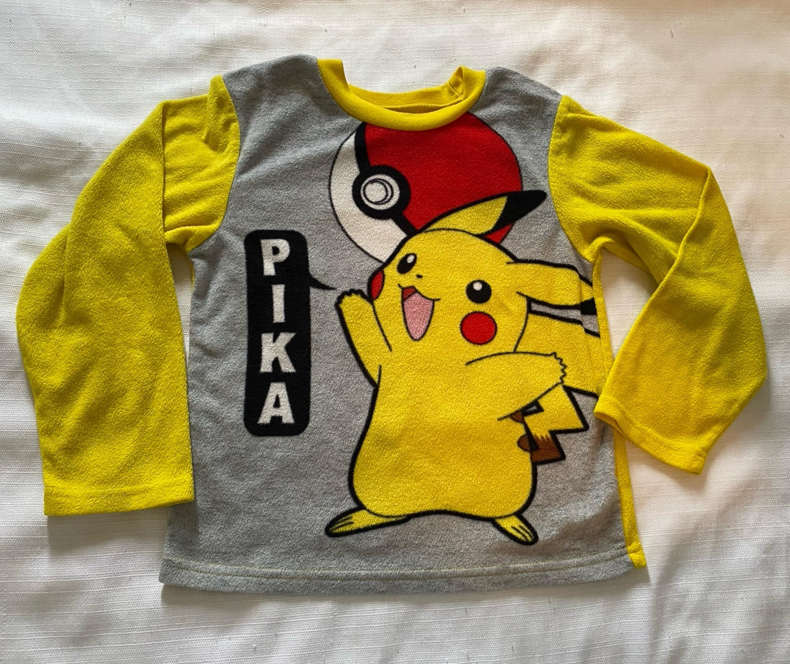 Pokemon Pikachu kids fleece pajama top size 8