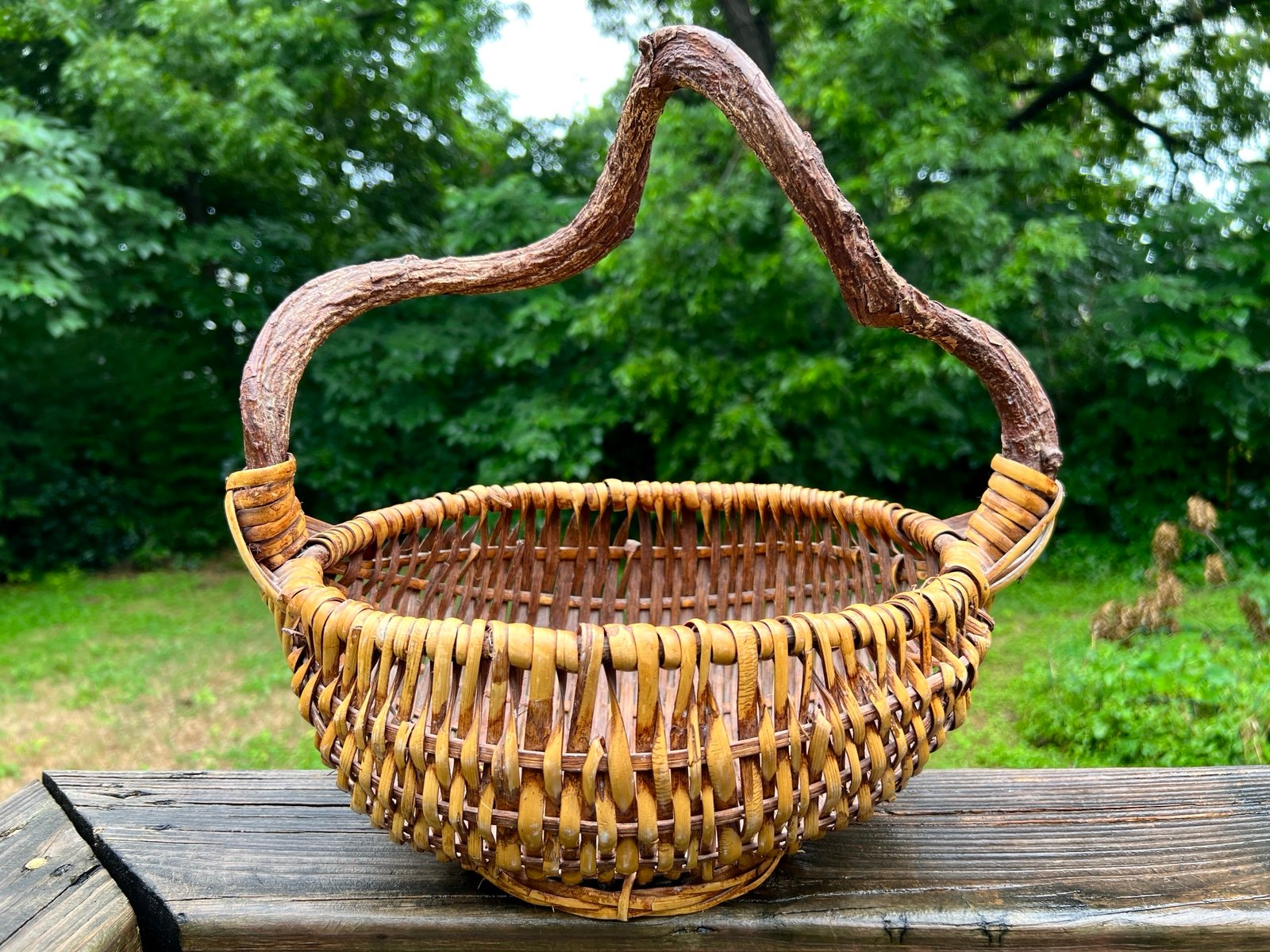 Vintage Vine Handle God's Eye Melon Basket