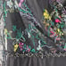 Mac Duggal Gown 79379 Embroidered Illusion Puff Sleeve Column Gown Size 14