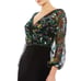 Mac Duggal Gown 79379 Embroidered Illusion Puff Sleeve Column Gown Size 14