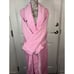 NEW LAURA ASHLEY BELTED ROBE SIZE LARGE L/XL 42 LONG LUXE FLUFFY PLUSH PINK