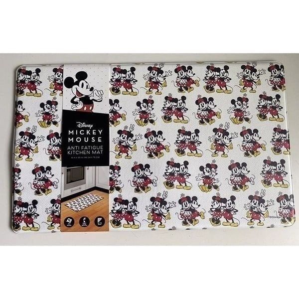 Disney Anti Fatigue Kitchen Mat Rug Mickey & Minnie MOUSE All Over 18 X 30” NEW