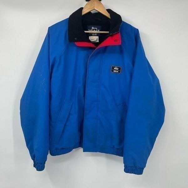 Vintage 90s Woolrich Mens Gore-Tex Fleece-Lined Windbreaker Jacket Blue Large