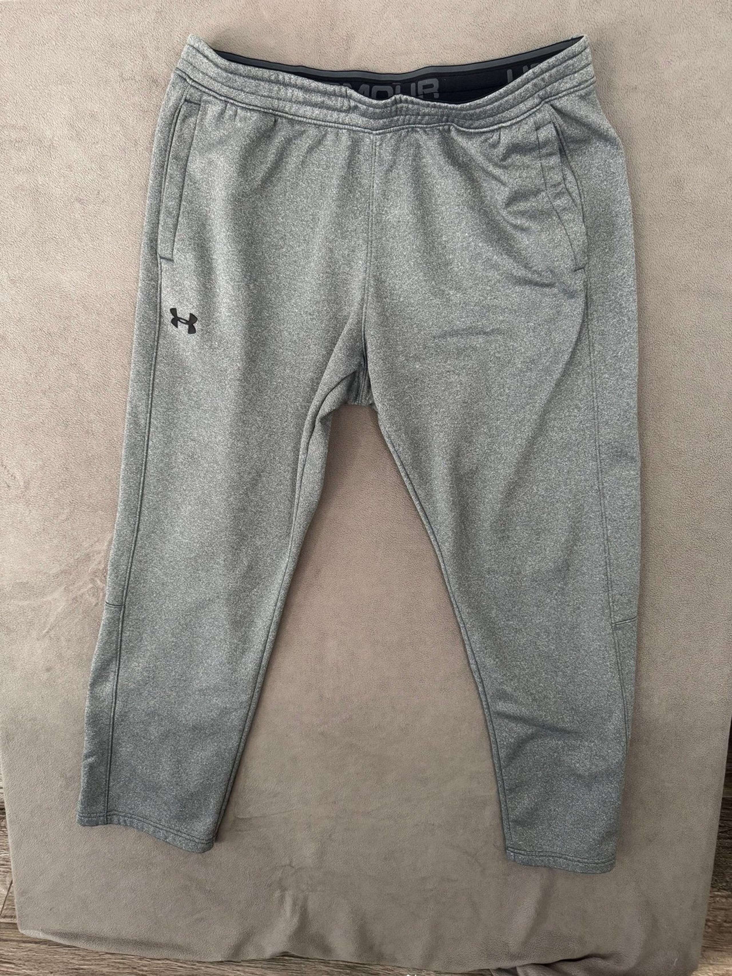 UNDER ARMOUR Sweatpants Men’s SZ XL/TG/EG Gray Drawstring Loose Logo