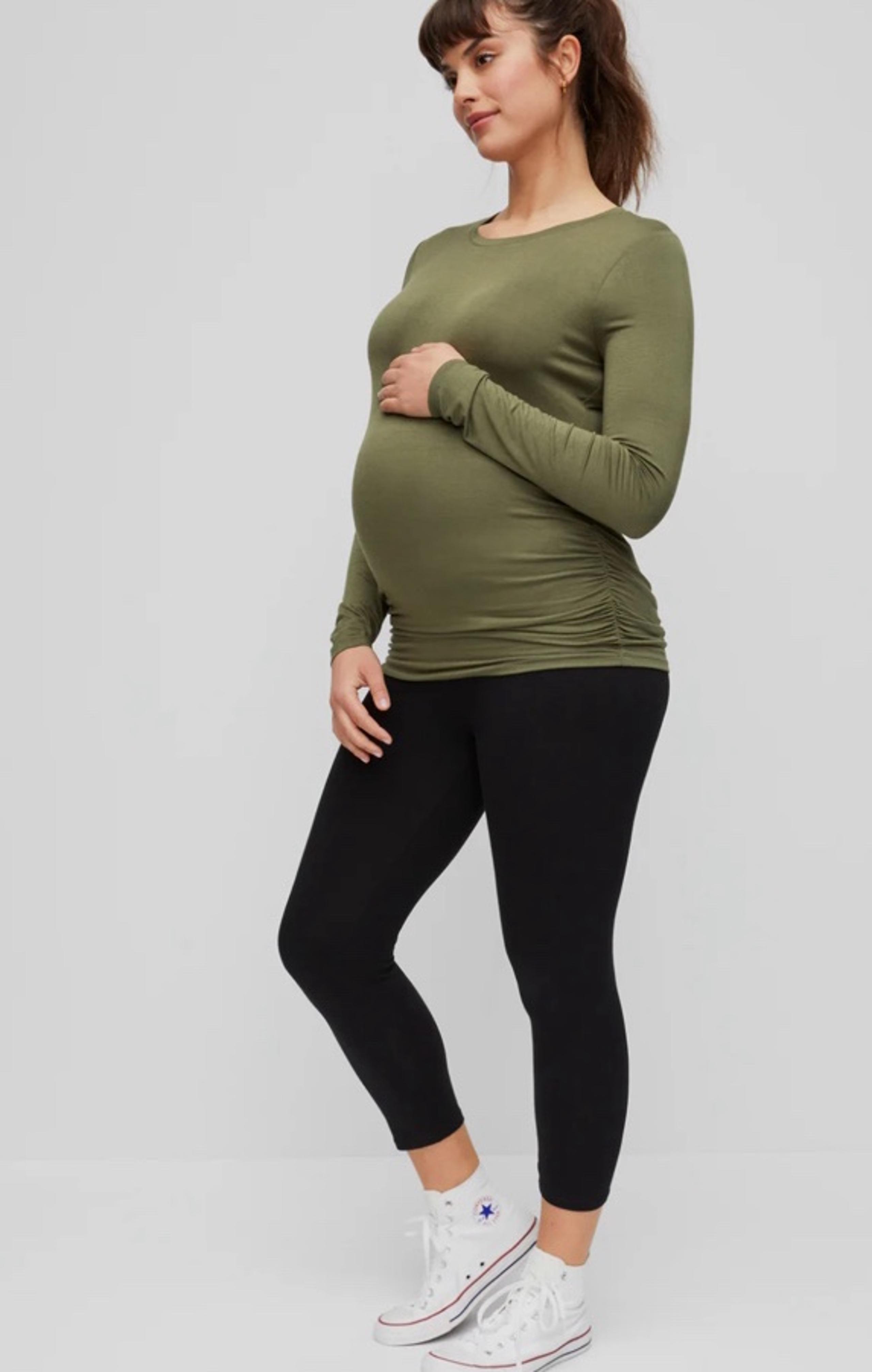 NWT Motherhood Maternity Basic Layering Secret Fit Belly Maternity Crop Leggings