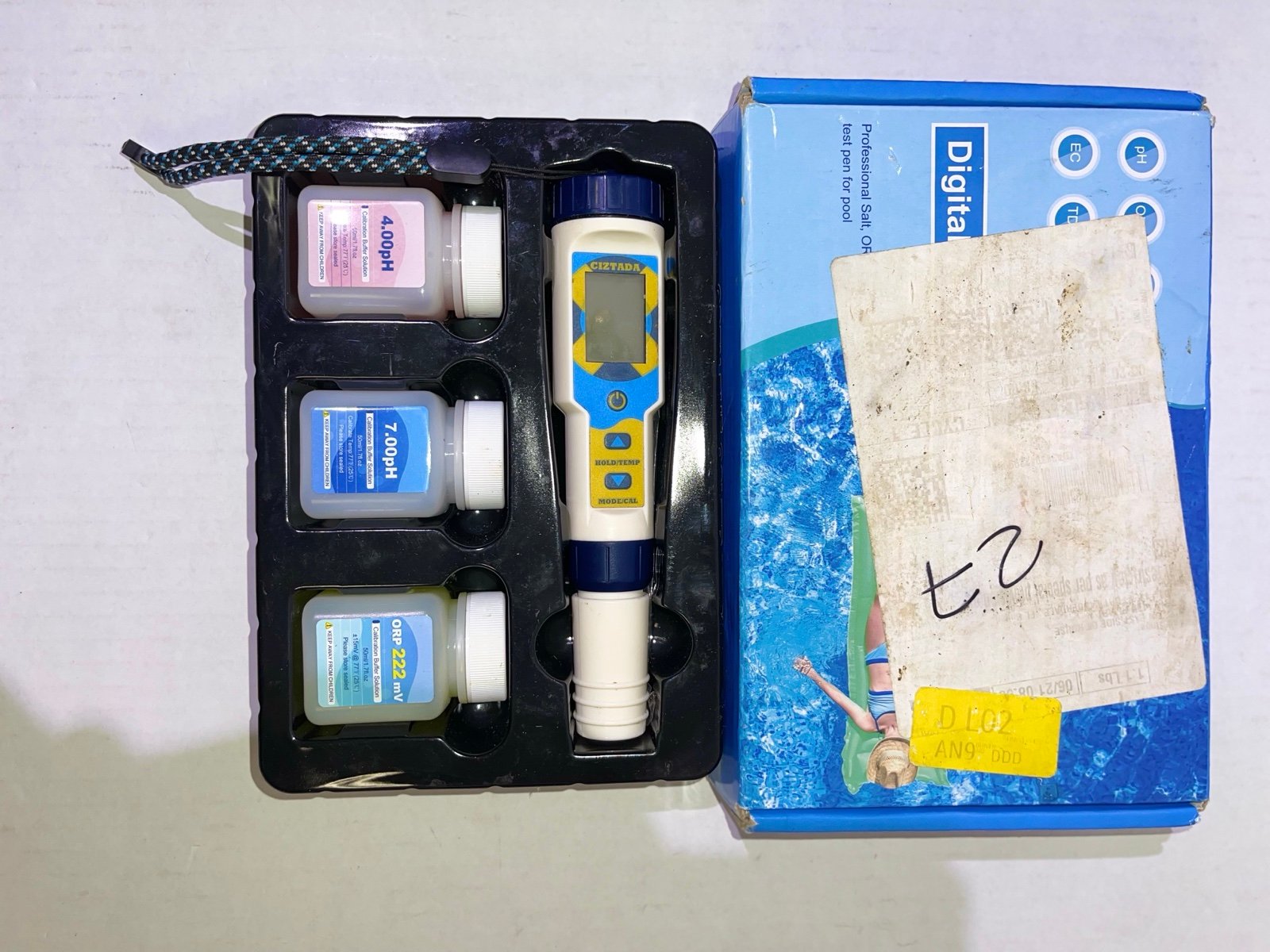 Saltwater Pool Tester Free Chlorine Meter pH and Salinity Tester 7 in 1 Free Chl