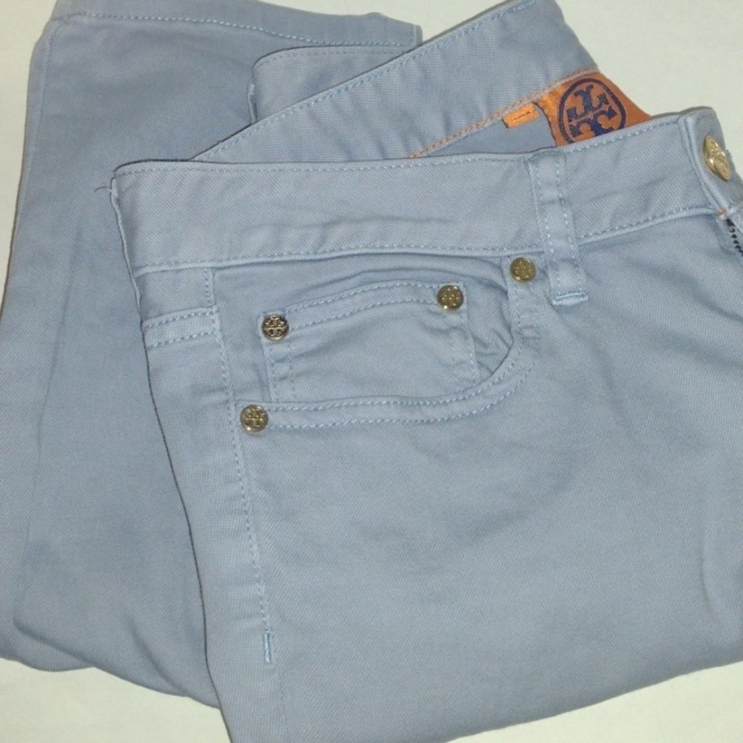 TORY Burch jeans size 27 Alexa cropped skinny grayish bluish color