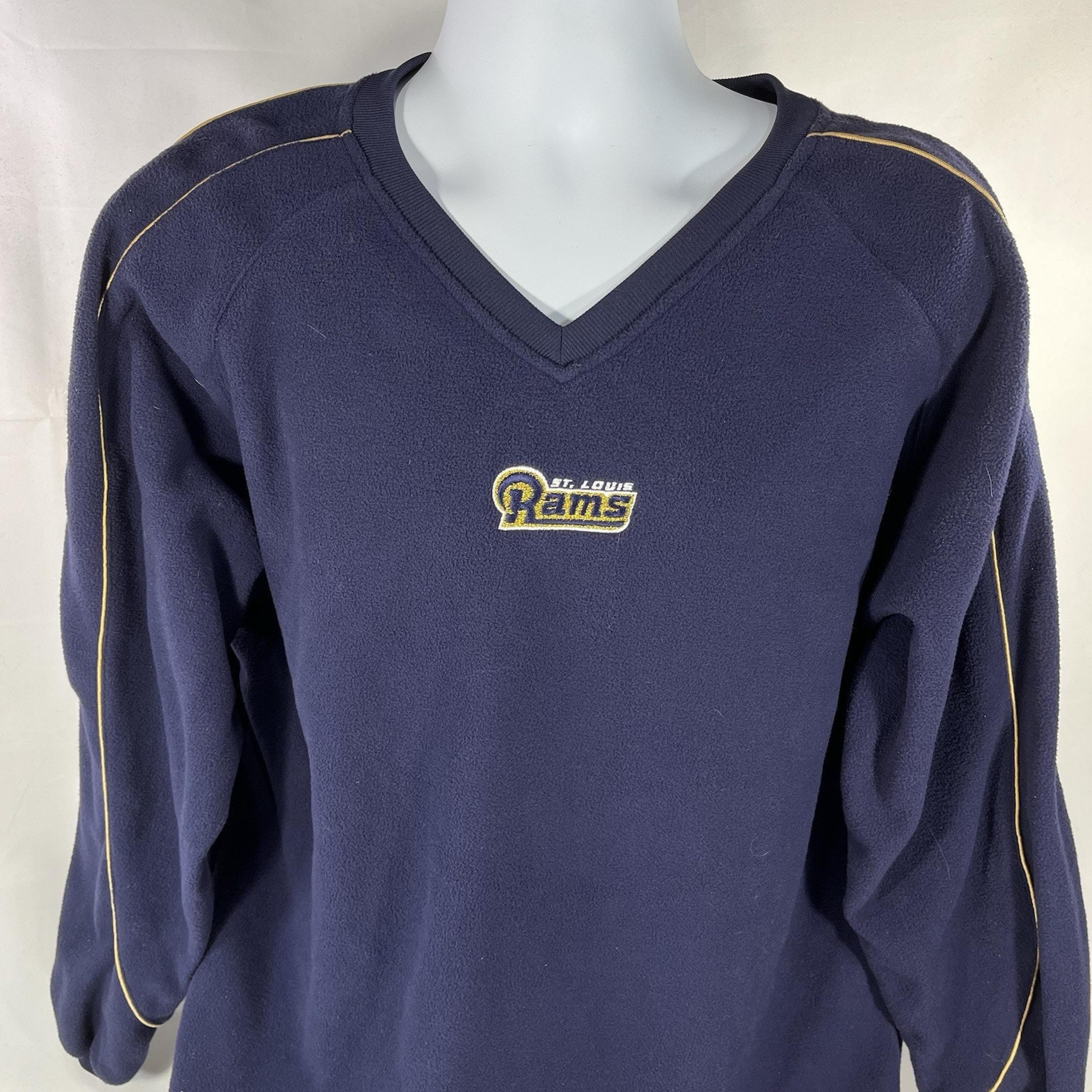 VTG ST LOUIS RAMS LOGO ATHLETIC FLEECE SWEATSHIRT DEADSTOCK NWT MENS MEDIUM Y2K