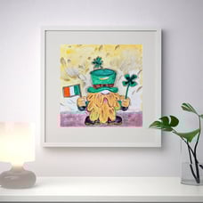 Saint Patricks Day Art Painting Irish Symbol Clover Art Four Leaf Clover Saint