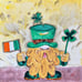 Saint Patricks Day Art Painting Irish Symbol Clover Art Four Leaf Clover Saint