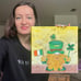 Saint Patricks Day Art Painting Irish Symbol Clover Art Four Leaf Clover Saint