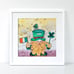 Saint Patricks Day Art Painting Irish Symbol Clover Art Four Leaf Clover Saint