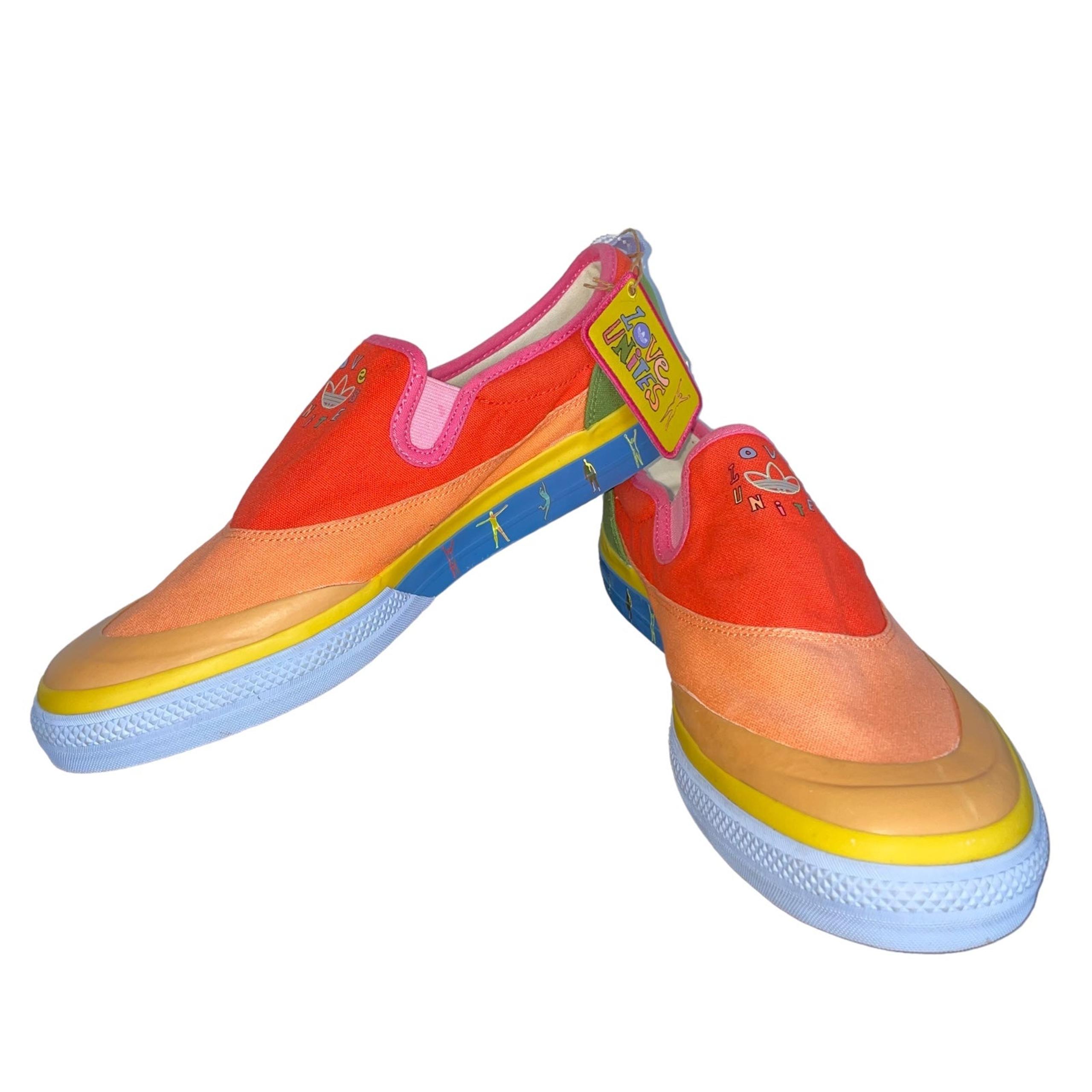 NEW Adidas Originals Nizza Slip-On Pride Rainbow GW2421 Men's Size US 11.5 NWOB