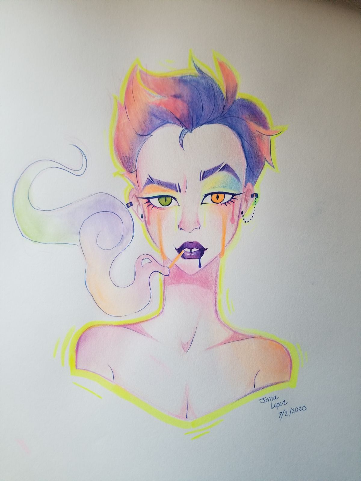 Fluorescent glow