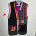 Vintage Eclectic Mixed Material Patchwork Vest Faith by Celia Forrester Size XL